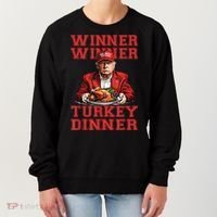 Winner Winner Turkey Dinner Donald Trump Usa Thanksgiving Women's Sweatshirt thumb 0