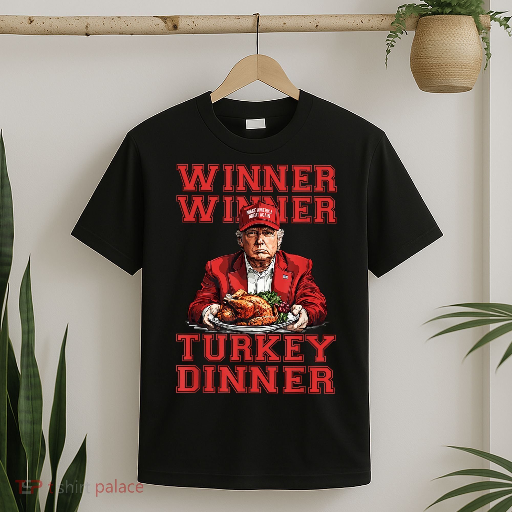 Winner Winner Turkey Dinner Donald Trump Usa Thanksgiving T-Shirt