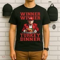 Winner Winner Turkey Dinner Donald Trump Usa Thanksgiving T-Shirt thumb 6
