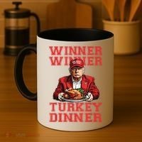 Winner Winner Turkey Dinner Donald Trump Usa Thanksgiving Coffee Mug thumb 4