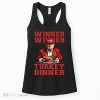 Winner Winner Turkey Dinner Donald Trump Usa Thanksgiving Women's Tank Top thumb 0