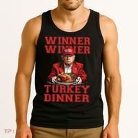 Winner Winner Turkey Dinner Donald Trump Usa Thanksgiving Tank Top thumb 3