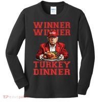 Winner Winner Turkey Dinner Donald Trump Usa Thanksgiving Kids Long Sleeve Shirt thumb 0