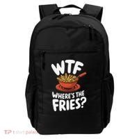 Wtf WhereS The Fries Funny Expression Backpack thumb 0
