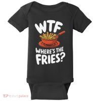 Wtf WhereS The Fries Funny Expression Baby Bodysuit thumb 0
