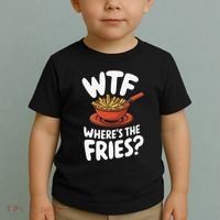 Wtf WhereS The Fries Funny Expression Toddler T-Shirt thumb 2