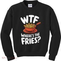 Wtf WhereS The Fries Funny Expression Kids Sweatshirt thumb 0