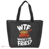 Wtf WhereS The Fries Funny Expression Tote Bag thumb 0