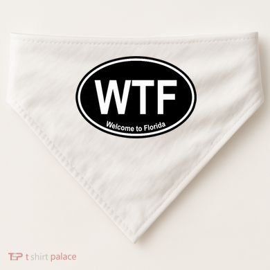 Wtf Welcome To Florida USA-Made Doggie Bandana