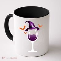 Witch Way To The Wine Witch And Wine Funny Halloween Meaningful Gift Coffee Mug thumb 0
