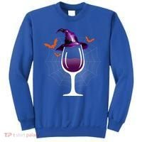 Witch Way To The Wine Witch And Wine Funny Halloween Meaningful Gift Sweatshirt thumb 0