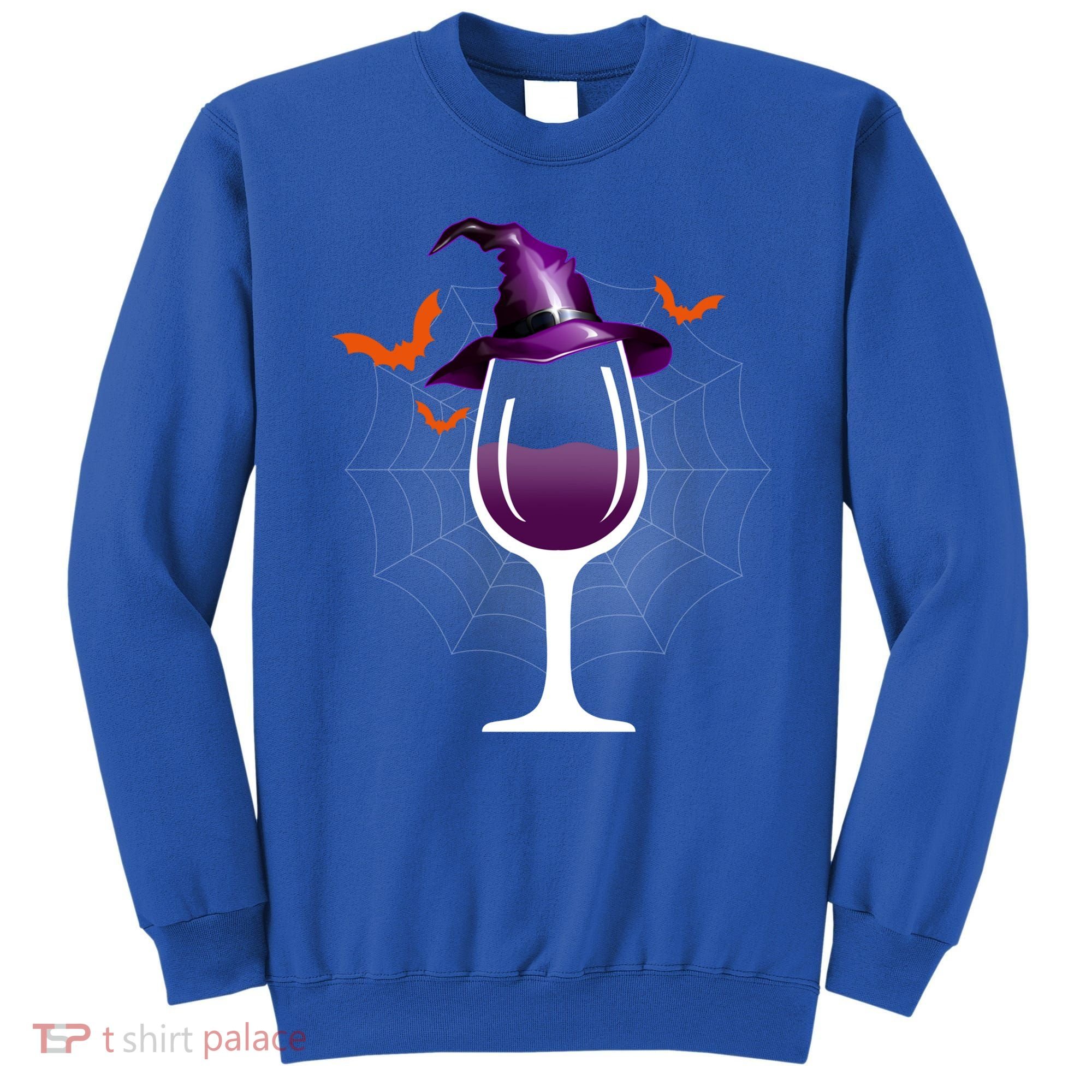 Witch Way To The Wine Witch And Wine Funny Halloween Meaningful Gift Sweatshirt
