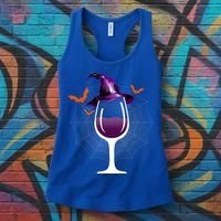 Witch Way To The Wine Witch And Wine Funny Halloween Meaningful Gift Women's Tank Top thumb 3