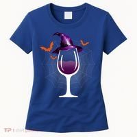 Witch Way To The Wine Witch And Wine Funny Halloween Meaningful Gift Women's T-Shirt thumb 0