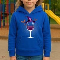 Witch Way To The Wine Witch And Wine Funny Halloween Meaningful Gift Kids Hoodie thumb 3