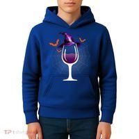 Witch Way To The Wine Witch And Wine Funny Halloween Meaningful Gift Kids Hoodie thumb 4
