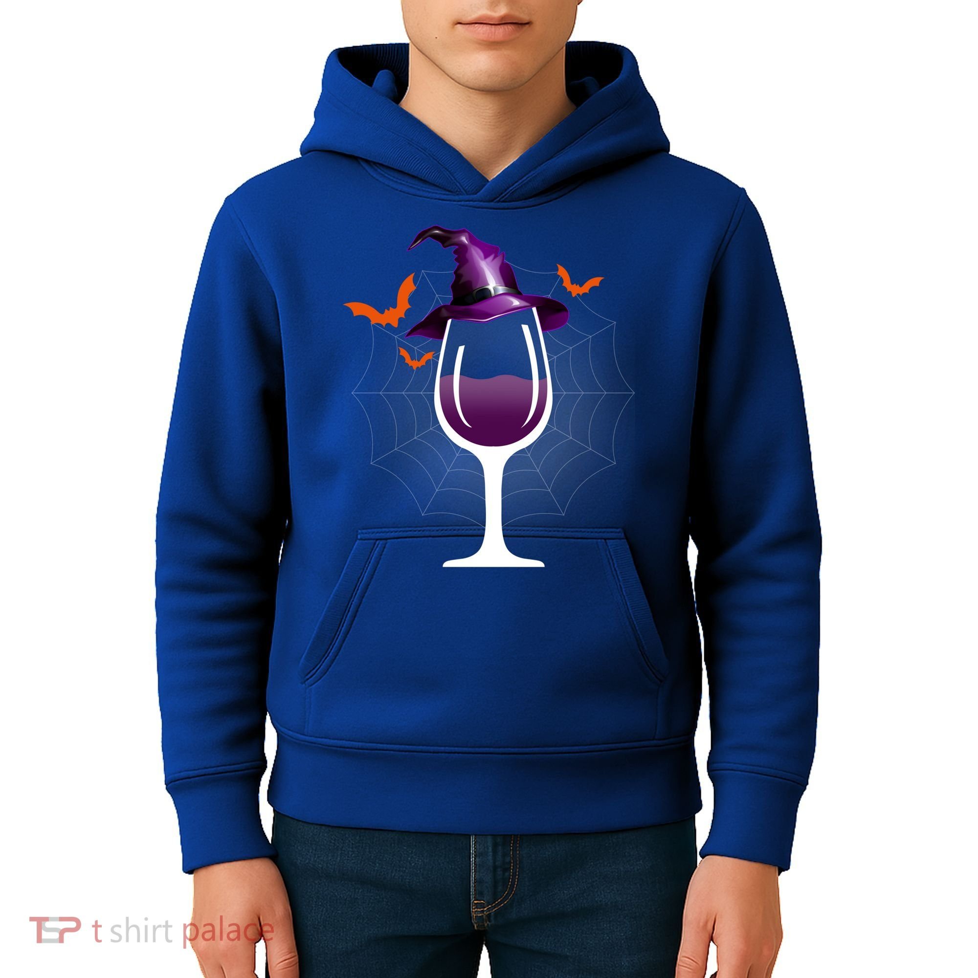 Witch Way To The Wine Witch And Wine Funny Halloween Meaningful Gift Kids Hoodie
