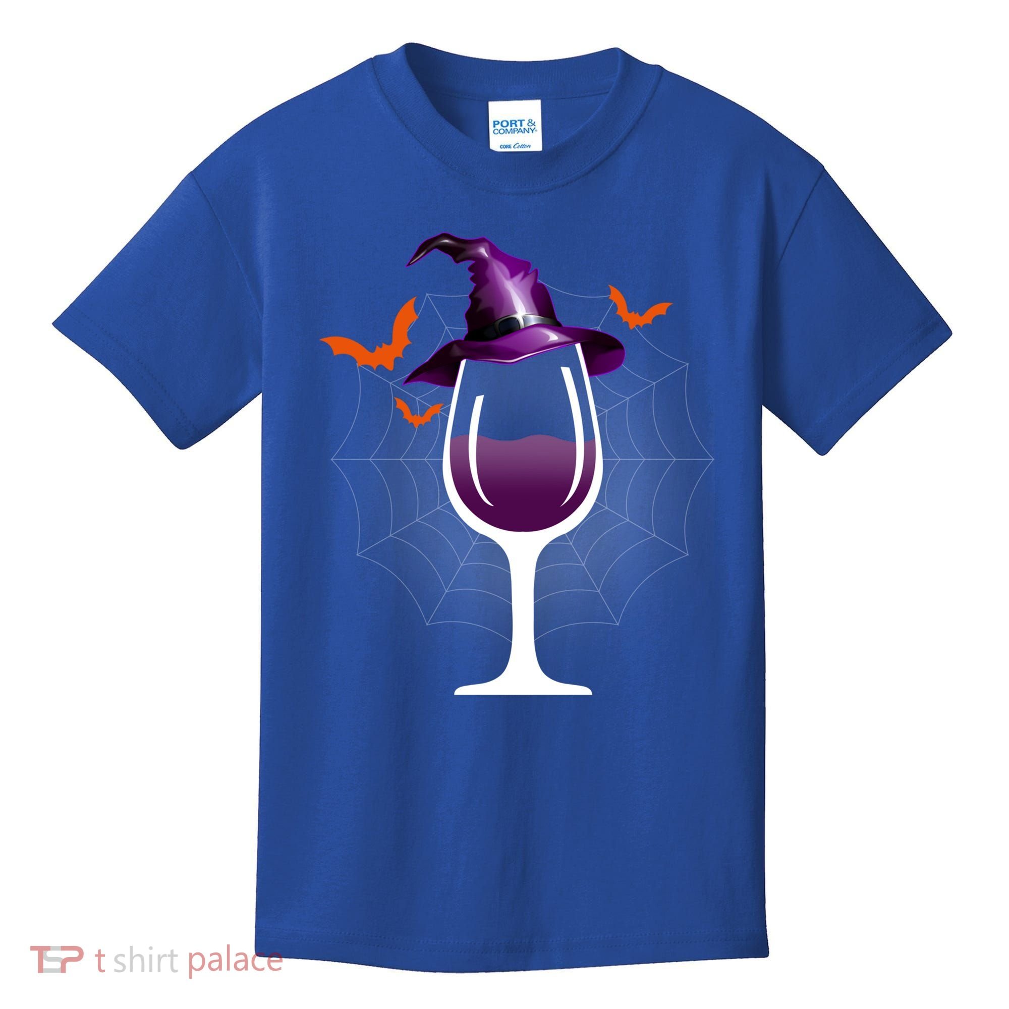 Witch Way To The Wine Witch And Wine Funny Halloween Meaningful Gift Kids T-Shirt