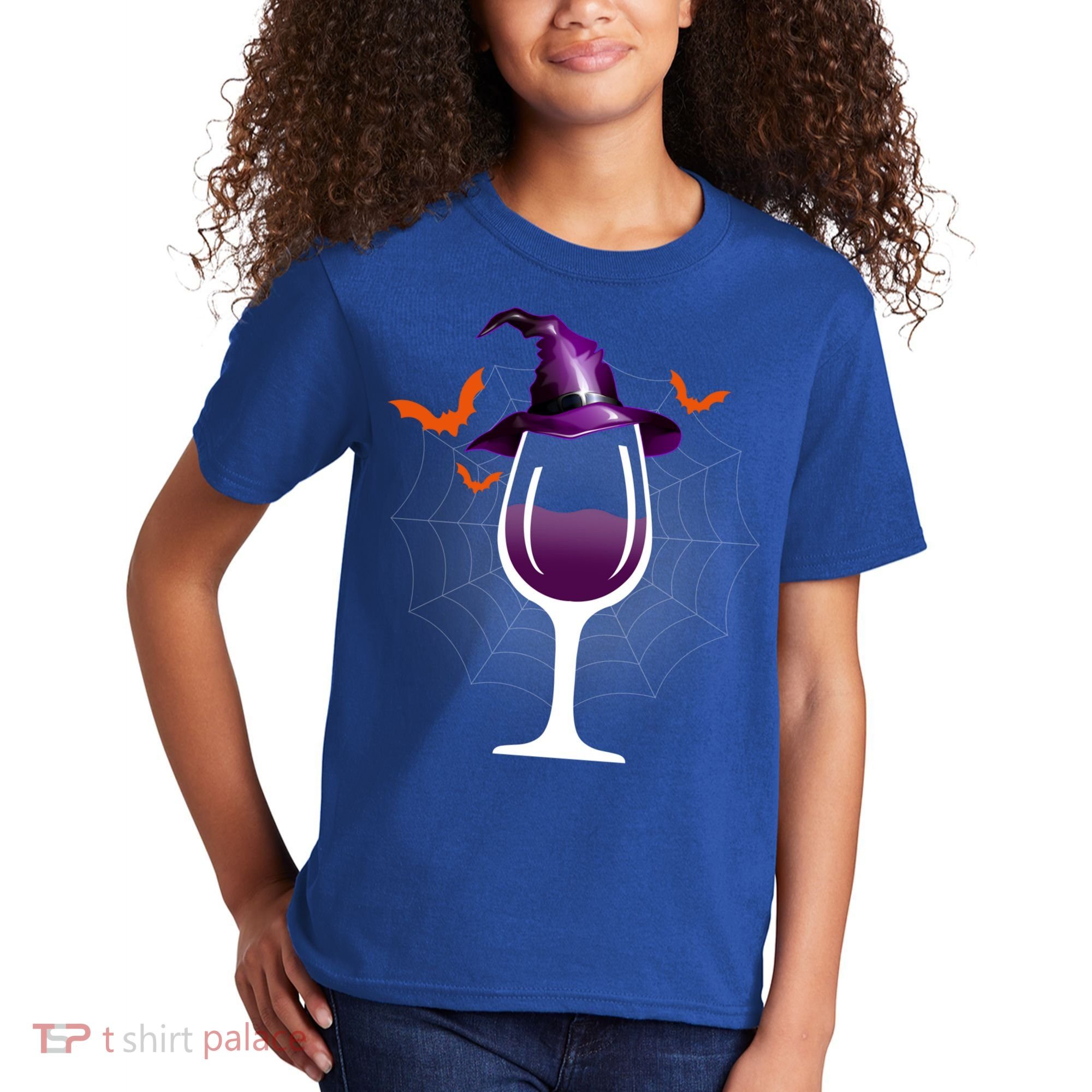 Witch Way To The Wine Witch And Wine Funny Halloween Meaningful Gift Kids T-Shirt