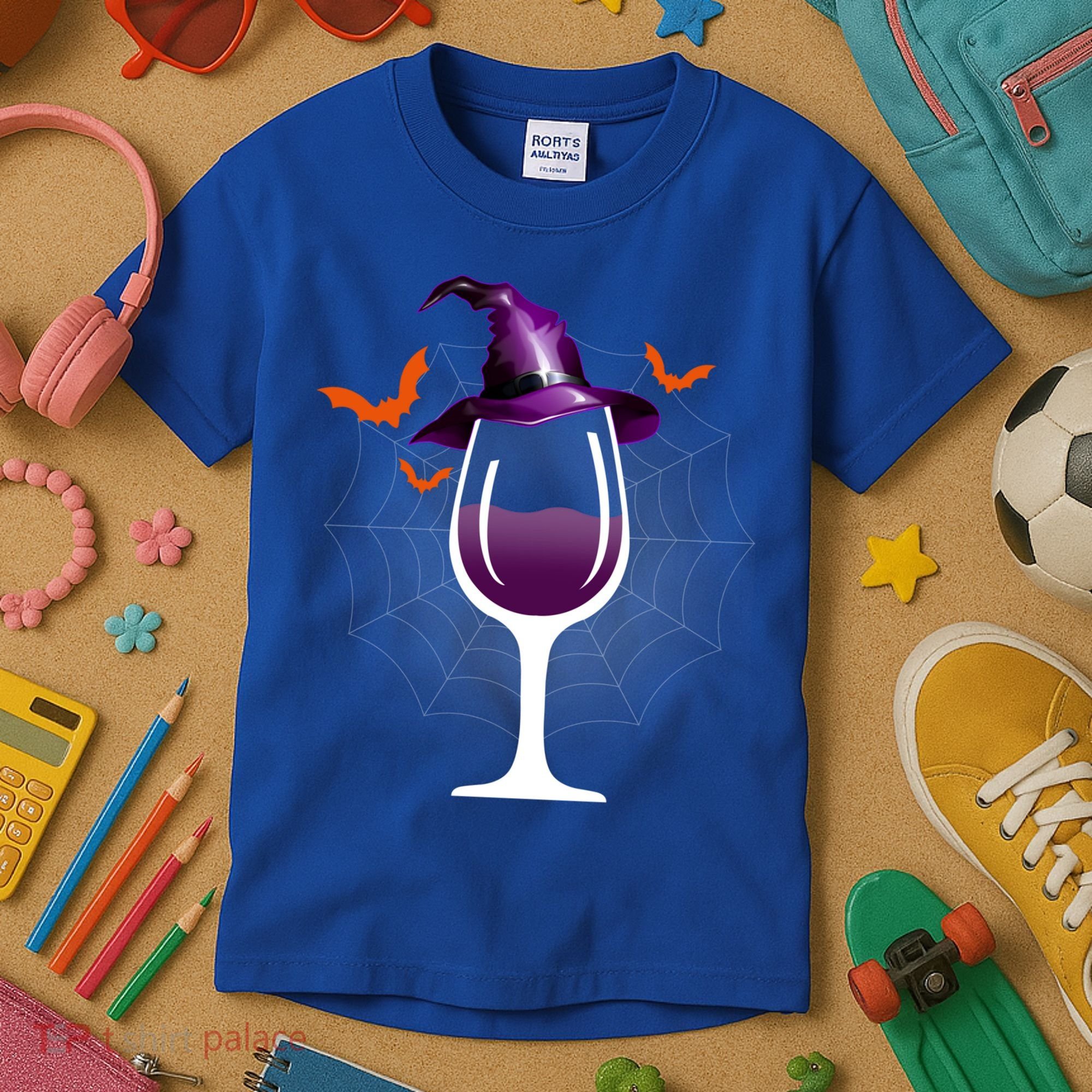Witch Way To The Wine Witch And Wine Funny Halloween Meaningful Gift Kids T-Shirt