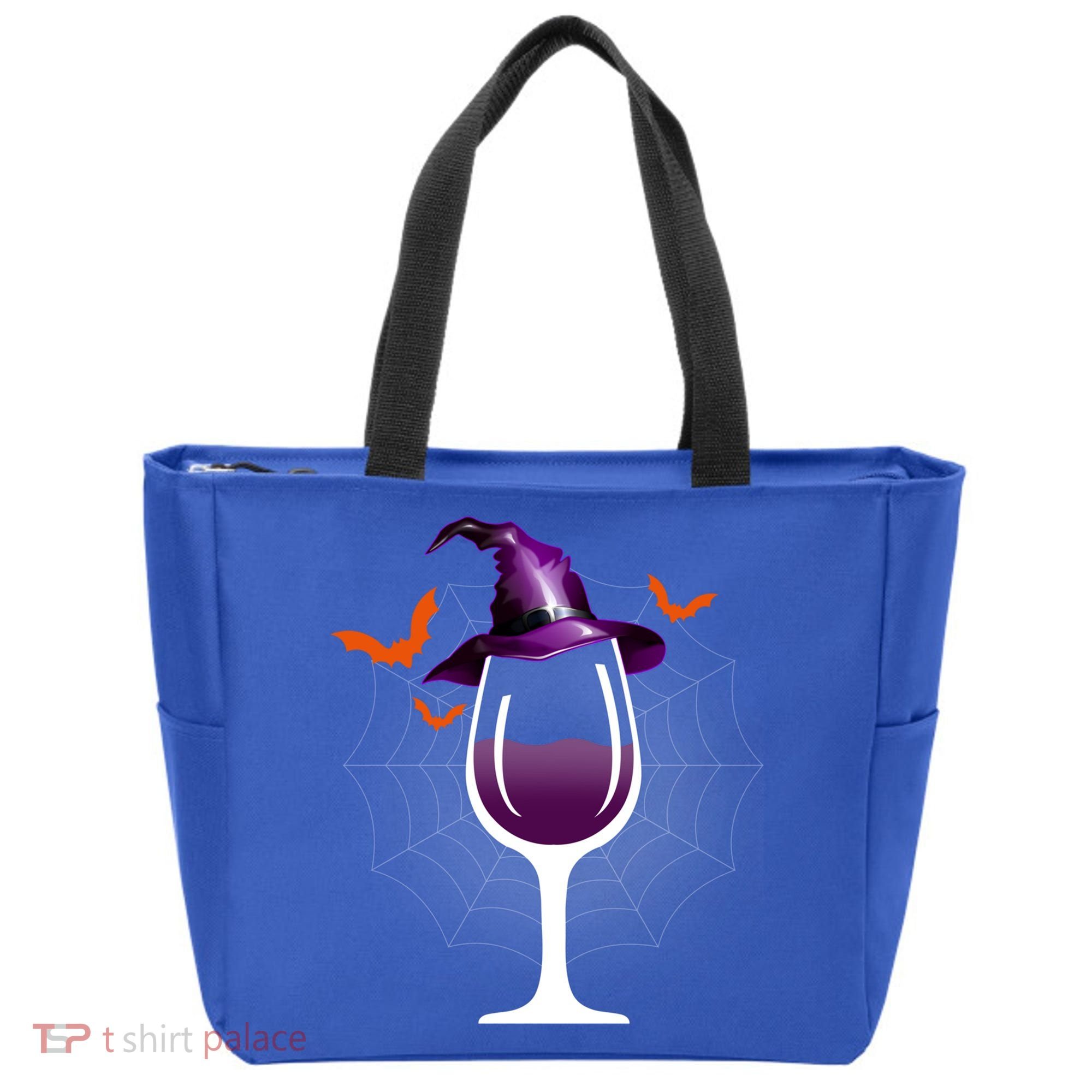 Witch Way To The Wine Witch And Wine Funny Halloween Meaningful Gift Tote Bag