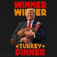 Winner Winner Turkey Dinner Funny Trump Thanksgiving Gift Bucket Hat thumb 4