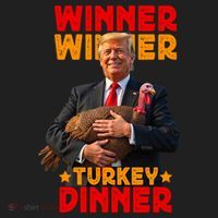 Winner Winner Turkey Dinner Funny Trump Thanksgiving Gift Beanie thumb 2