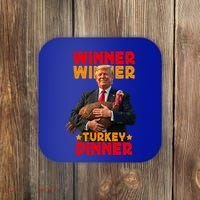 Winner Winner Turkey Dinner Funny Trump Thanksgiving Gift Coaster thumb 0
