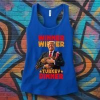 Winner Winner Turkey Dinner Funny Trump Thanksgiving Gift Women's Tank Top thumb 3