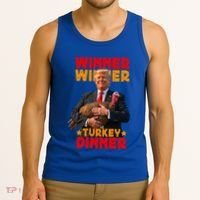 Winner Winner Turkey Dinner Funny Trump Thanksgiving Gift Tank Top thumb 3