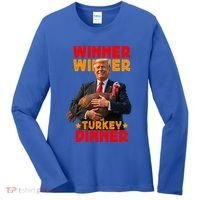 Winner Winner Turkey Dinner Funny Trump Thanksgiving Gift Women's Long Sleeve Shirt thumb 0