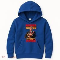 Winner Winner Turkey Dinner Funny Trump Thanksgiving Gift Kids Hoodie thumb 0