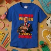 Winner Winner Turkey Dinner Funny Trump Thanksgiving Gift Kids T-Shirt thumb 3