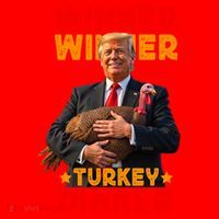 Winner Winner Turkey Dinner Funny Trump Thanksgiving Gift Santa Hat thumb 1