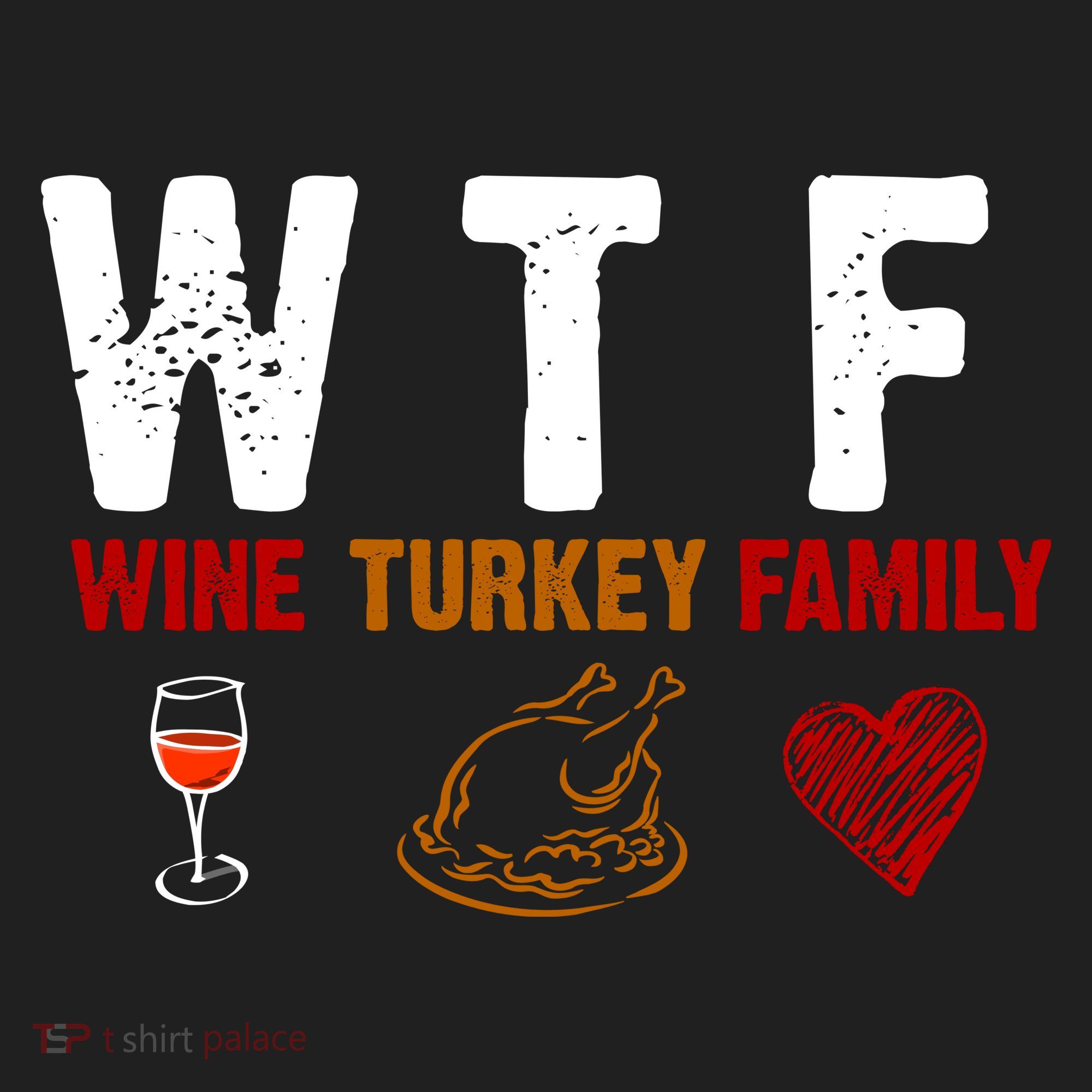 WTF Wine Turkey Family Thanksgiving Dinner Beanie