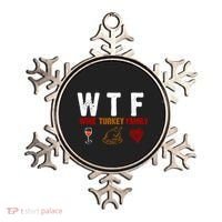 WTF Wine Turkey Family Thanksgiving Dinner Ornament thumb 0
