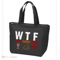 WTF Wine Turkey Family Thanksgiving Dinner Tote Bag thumb 3