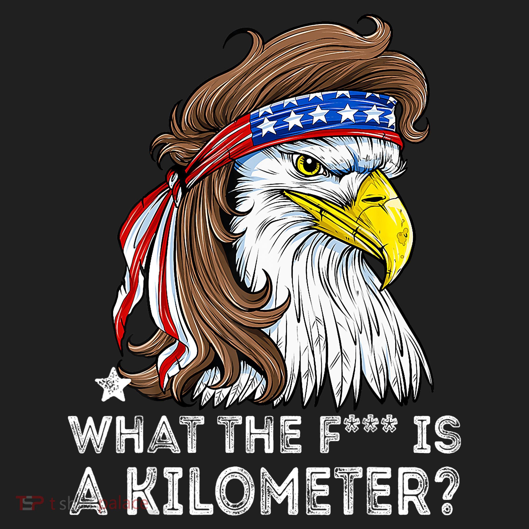 WTF What The Fuck Is A Kilometer George Washington Eagle Mullet Golf Towel