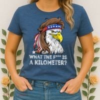 WTF What The Fuck Is A Kilometer George Washington Eagle Mullet Women's T-Shirt thumb 2
