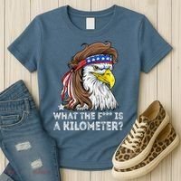 WTF What The Fuck Is A Kilometer George Washington Eagle Mullet Women's T-Shirt thumb 3