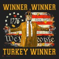 Winner Winner Turkey Dinner Humor Funny Trump Thanksgiving Gift Beanie thumb 2