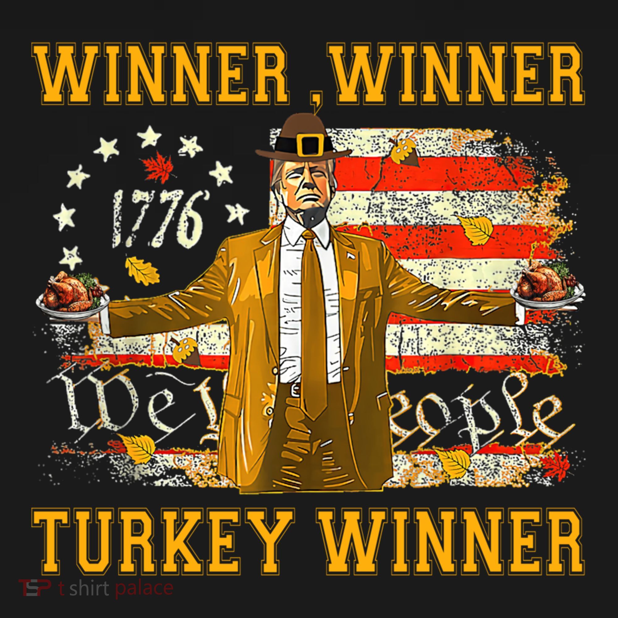Winner Winner Turkey Dinner Humor Funny Trump Thanksgiving Gift Women's Hoodie