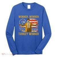 Winner Winner Turkey Dinner Humor Funny Trump Thanksgiving Gift Long Sleeve Shirt thumb 0
