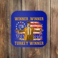 Winner Winner Turkey Dinner Humor Funny Trump Thanksgiving Gift Coaster thumb 0