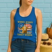 Winner Winner Turkey Dinner Humor Funny Trump Thanksgiving Gift Women's Tank Top thumb 2