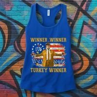 Winner Winner Turkey Dinner Humor Funny Trump Thanksgiving Gift Women's Tank Top thumb 3