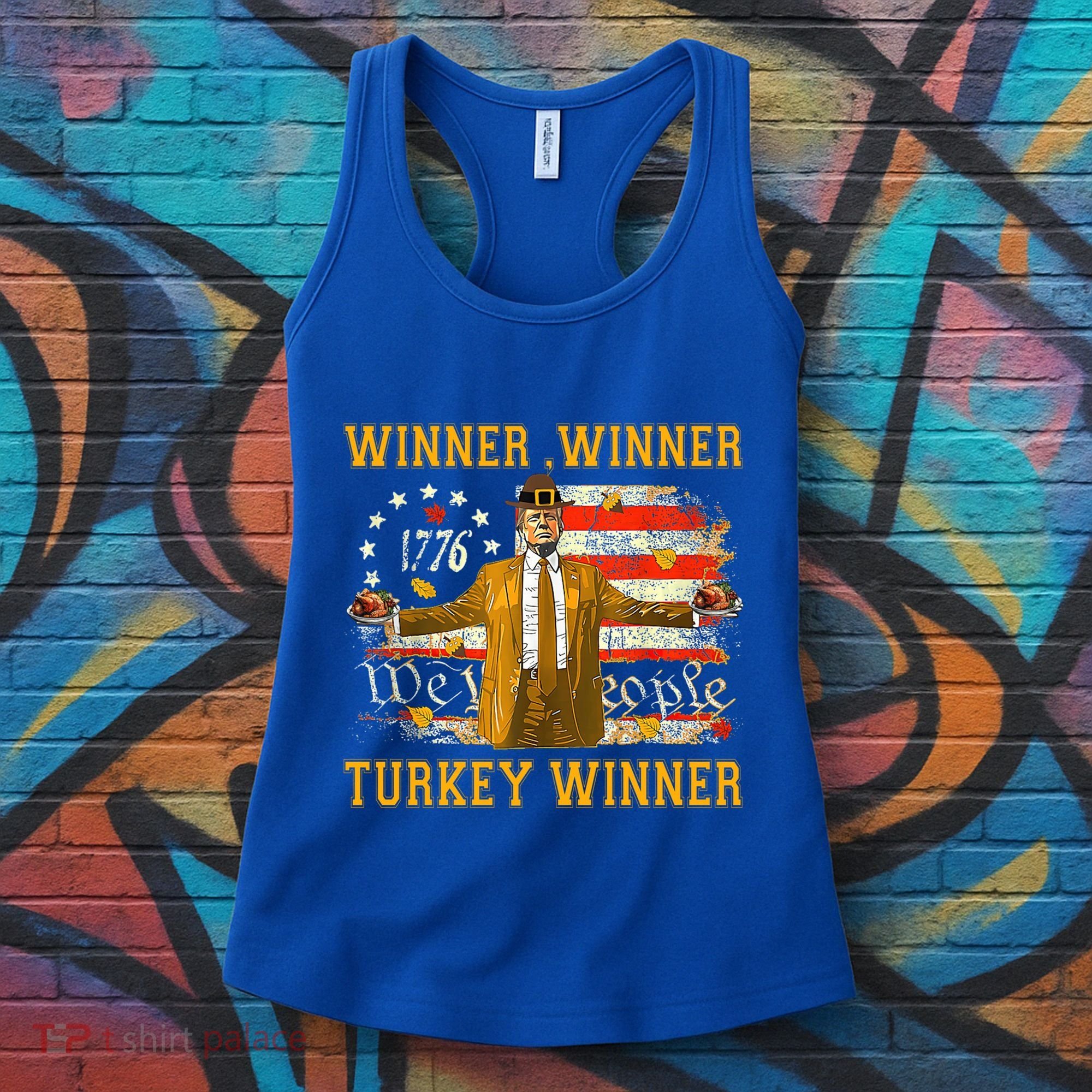 Winner Winner Turkey Dinner Humor Funny Trump Thanksgiving Gift Women's Tank Top