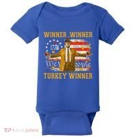 Winner Winner Turkey Dinner Humor Funny Trump Thanksgiving Gift Baby Bodysuit thumb 0