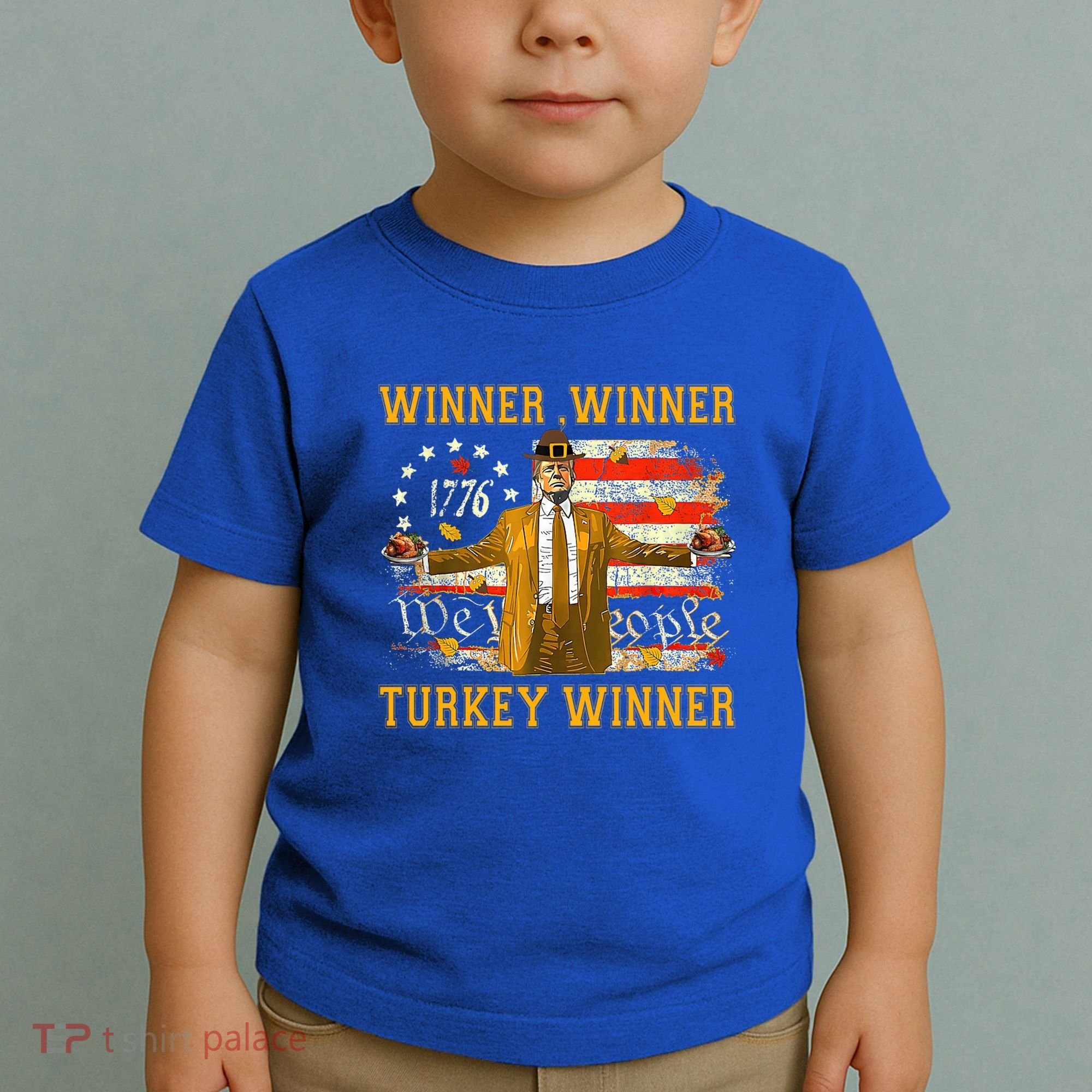 Winner Winner Turkey Dinner Humor Funny Trump Thanksgiving Gift Toddler T-Shirt