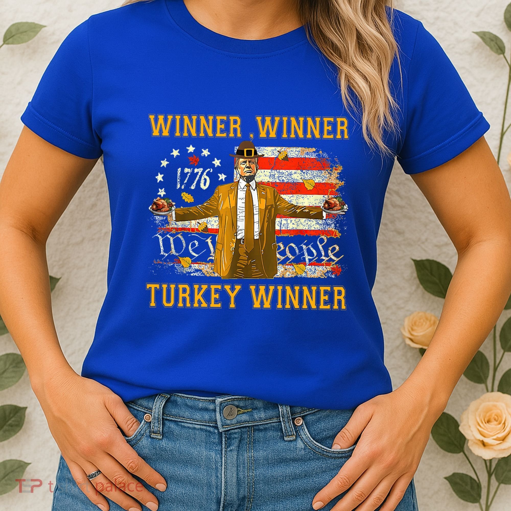 Winner Winner Turkey Dinner Humor Funny Trump Thanksgiving Gift Women's T-Shirt